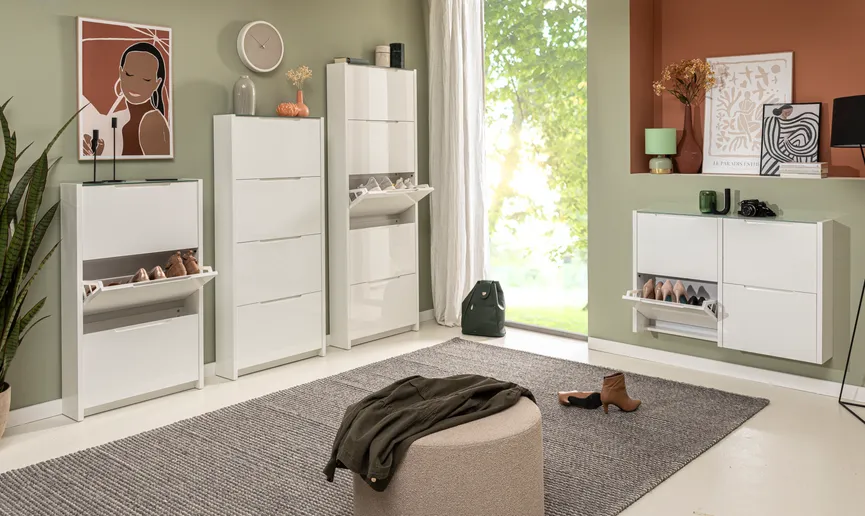 2x2 Klappen-Schuhschrank milieu