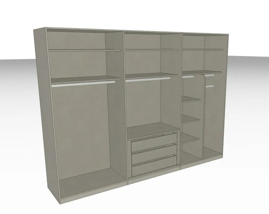 Drehtürenschrank 6-trg. detail