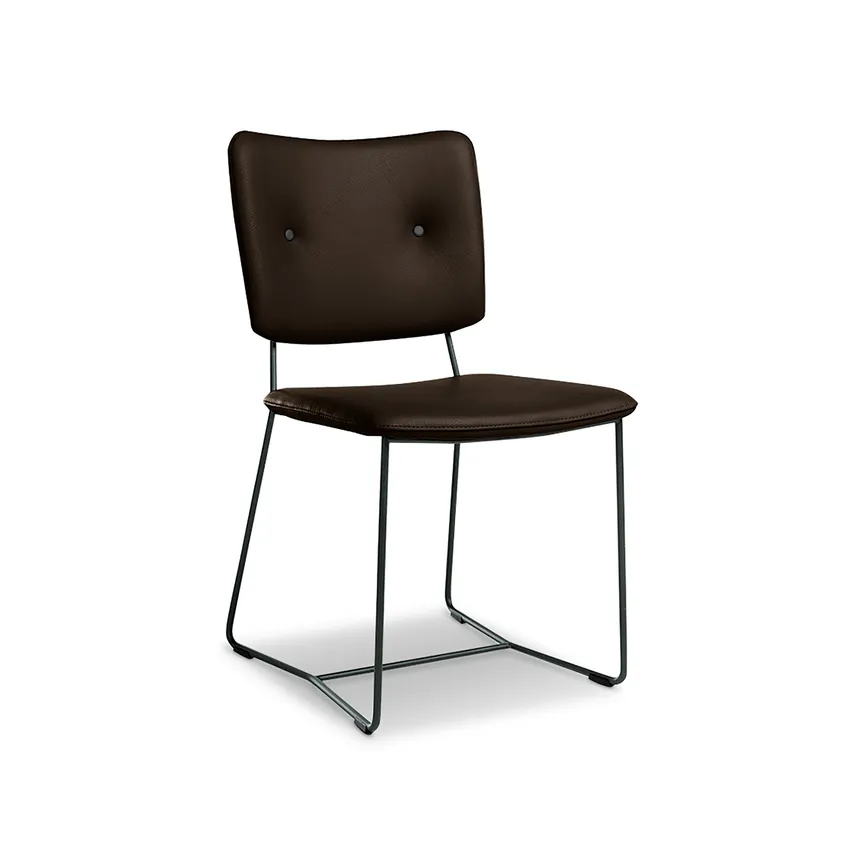 Stuhl K11 + doppelter Knopf material_farbe