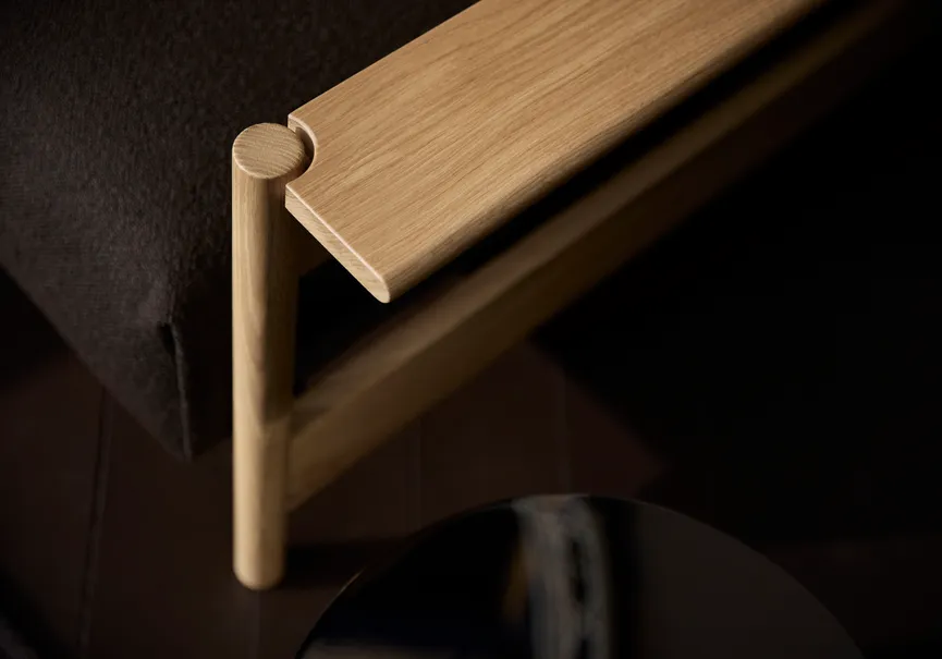 Klappsofa Wood Eiche detail