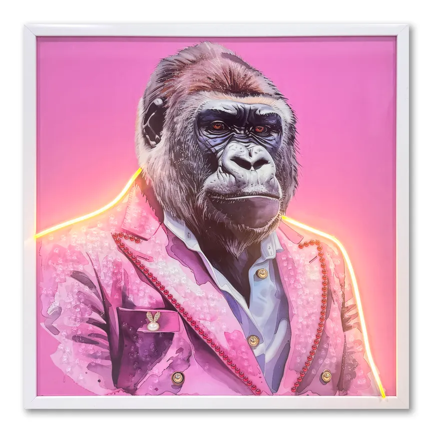 LED-Bild "George (Gorilla)" detail