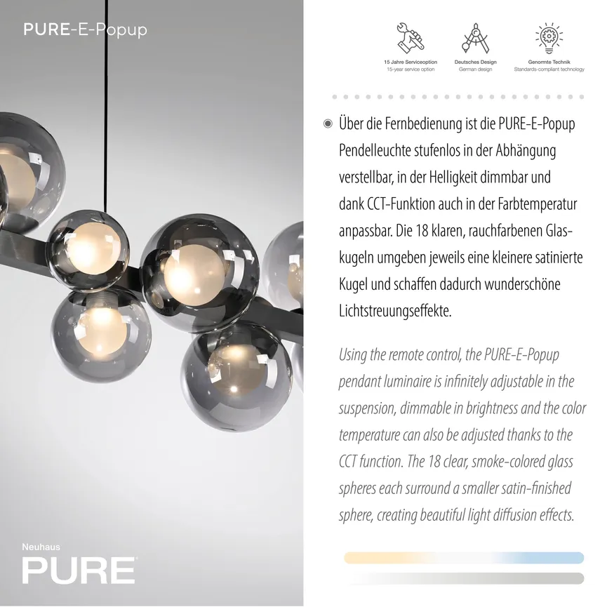 Pendelleuchte "PURE-E-Popup" detail