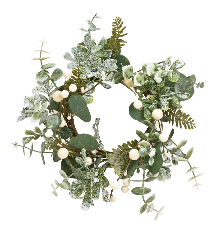 Weihnachtskranz grün-weiß hauptaufnahme