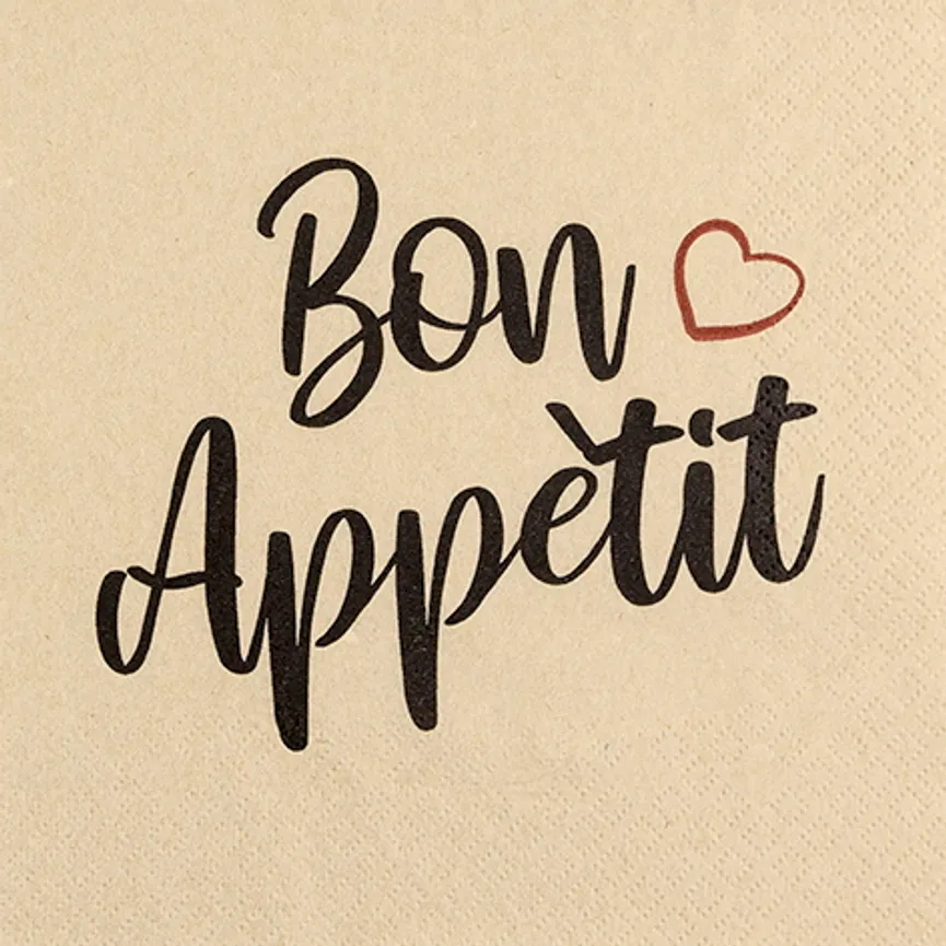 Serviette "Bon Appètit" hauptaufnahme
