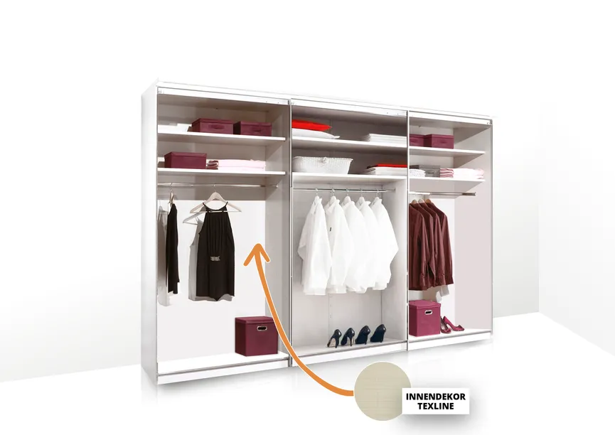 Schwebetürenschrank 3-trg. detail