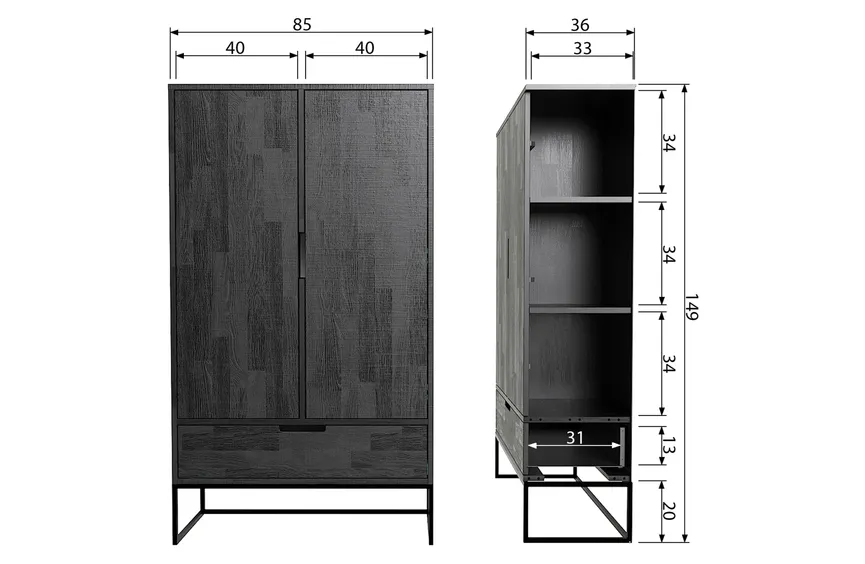 Schrank 2T detail