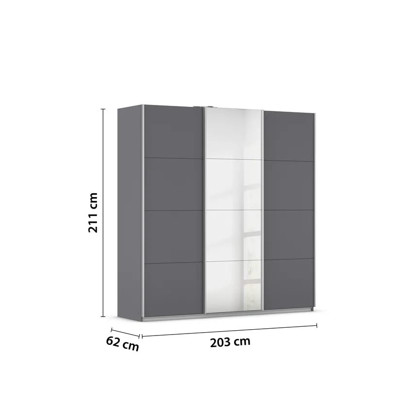 Schwebetürenschrank 3-trg. detail