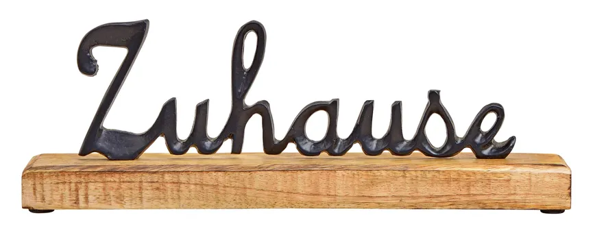 Schriftzug "Zuhause" hauptaufnahme