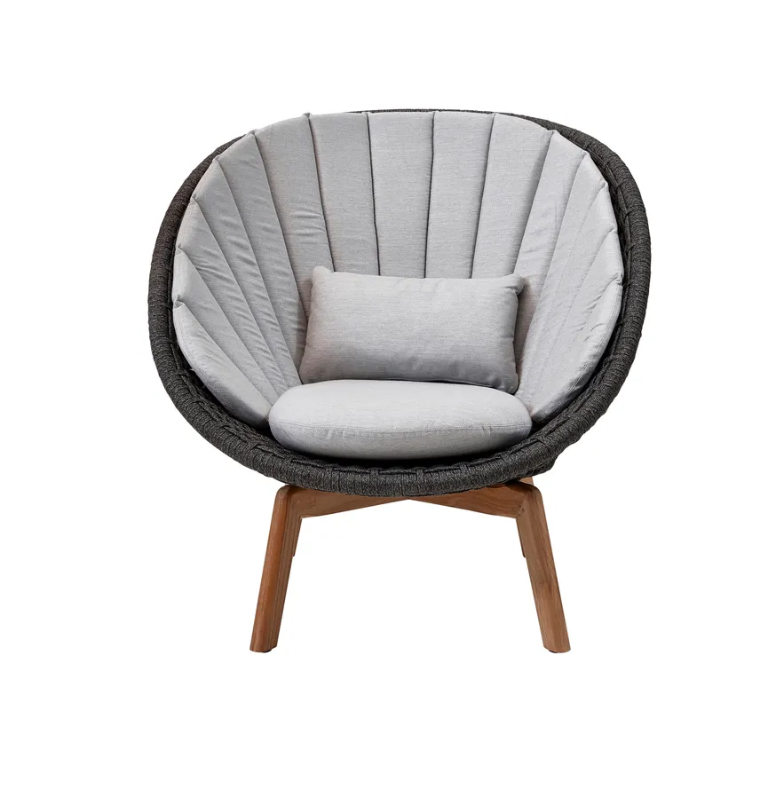 Lounge Sessel m. Teakbeine detail