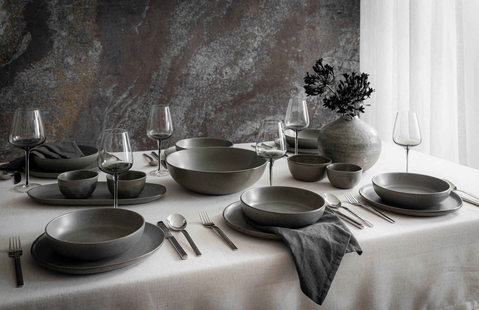 Müslischale "Sofia" grau milieu