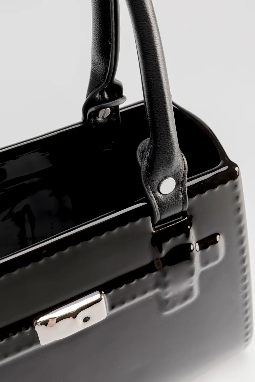 Vase "Black Purse" schwarz detail