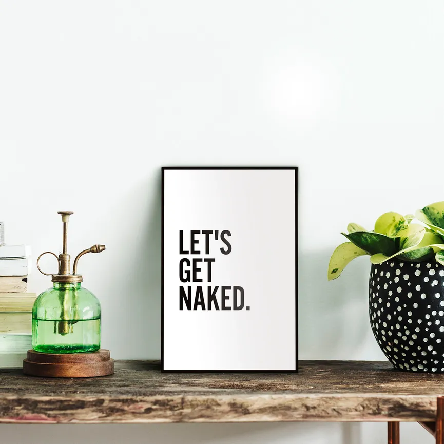 Bild gerahmt "Let's Get" material_farbe
