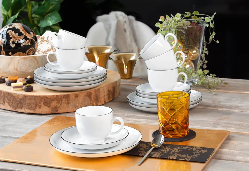 Frühstücksteller "Lido" weiß milieu