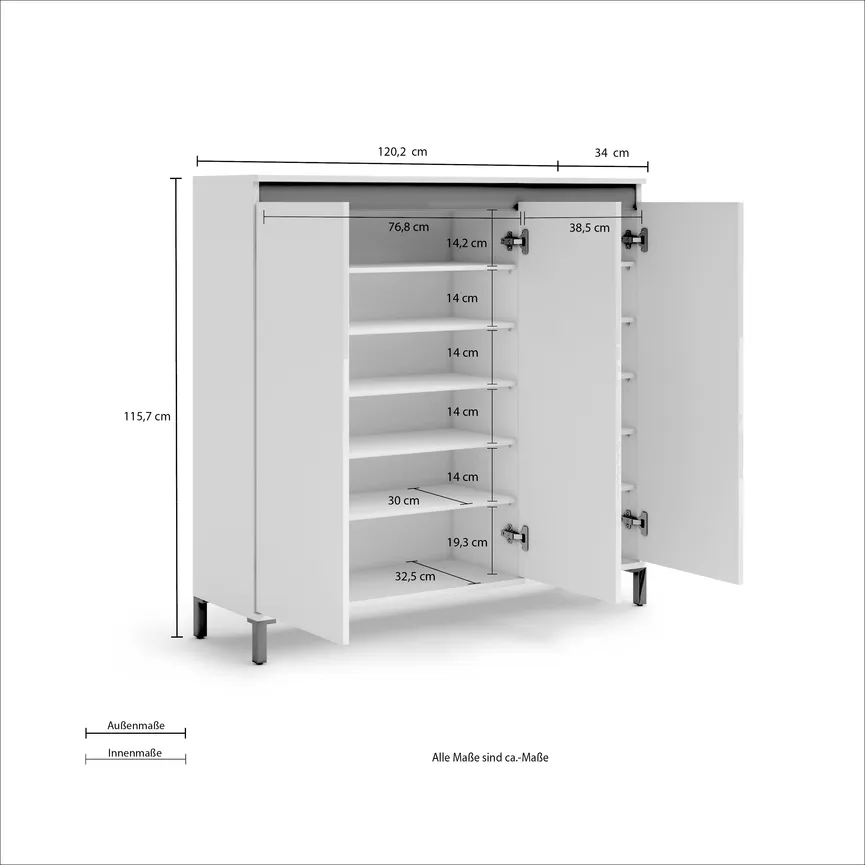 Schuhschrank 3T detail