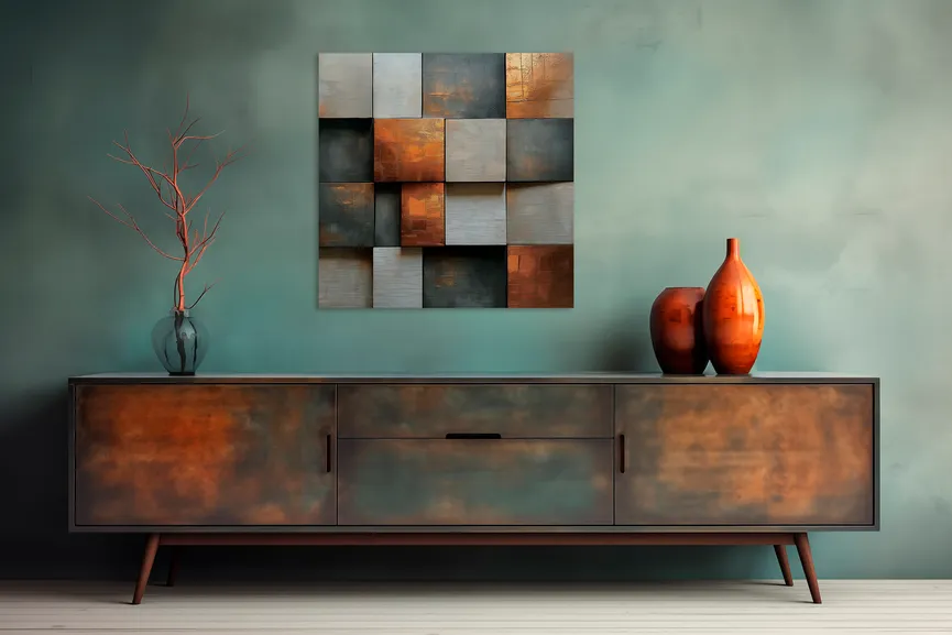 Wandbild "Copper Abstract IV" milieu