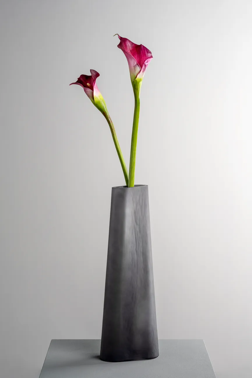 Vase "Turno" S grau milieu