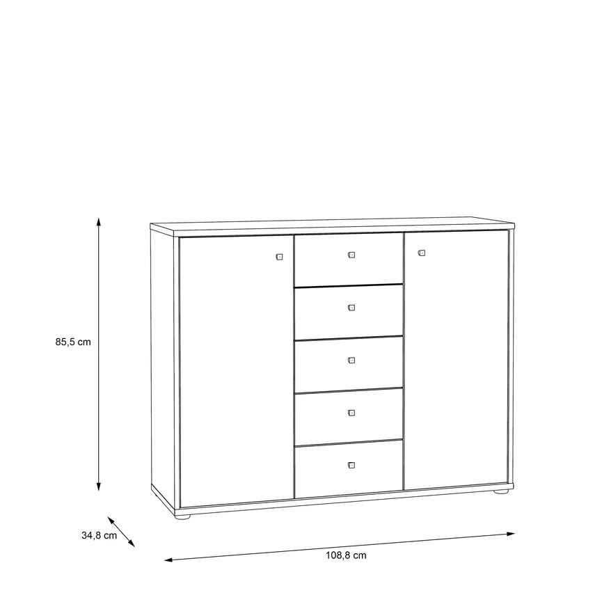 Kommode 2T/5S detail