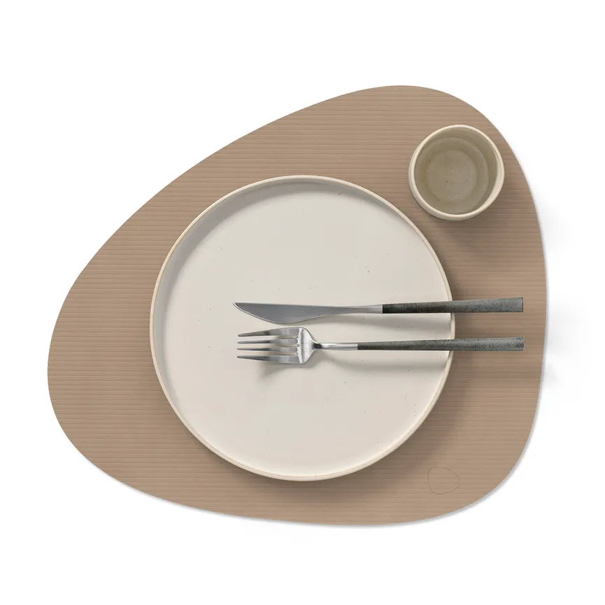 Tischset "Corduroy" clay brown detail