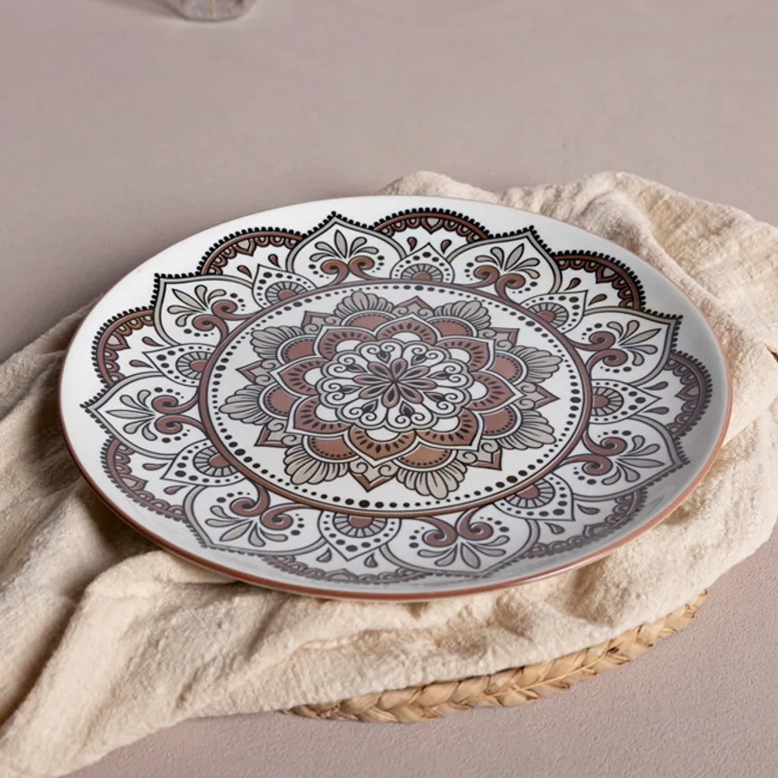 Speiseteller "Mandola" braun milieu