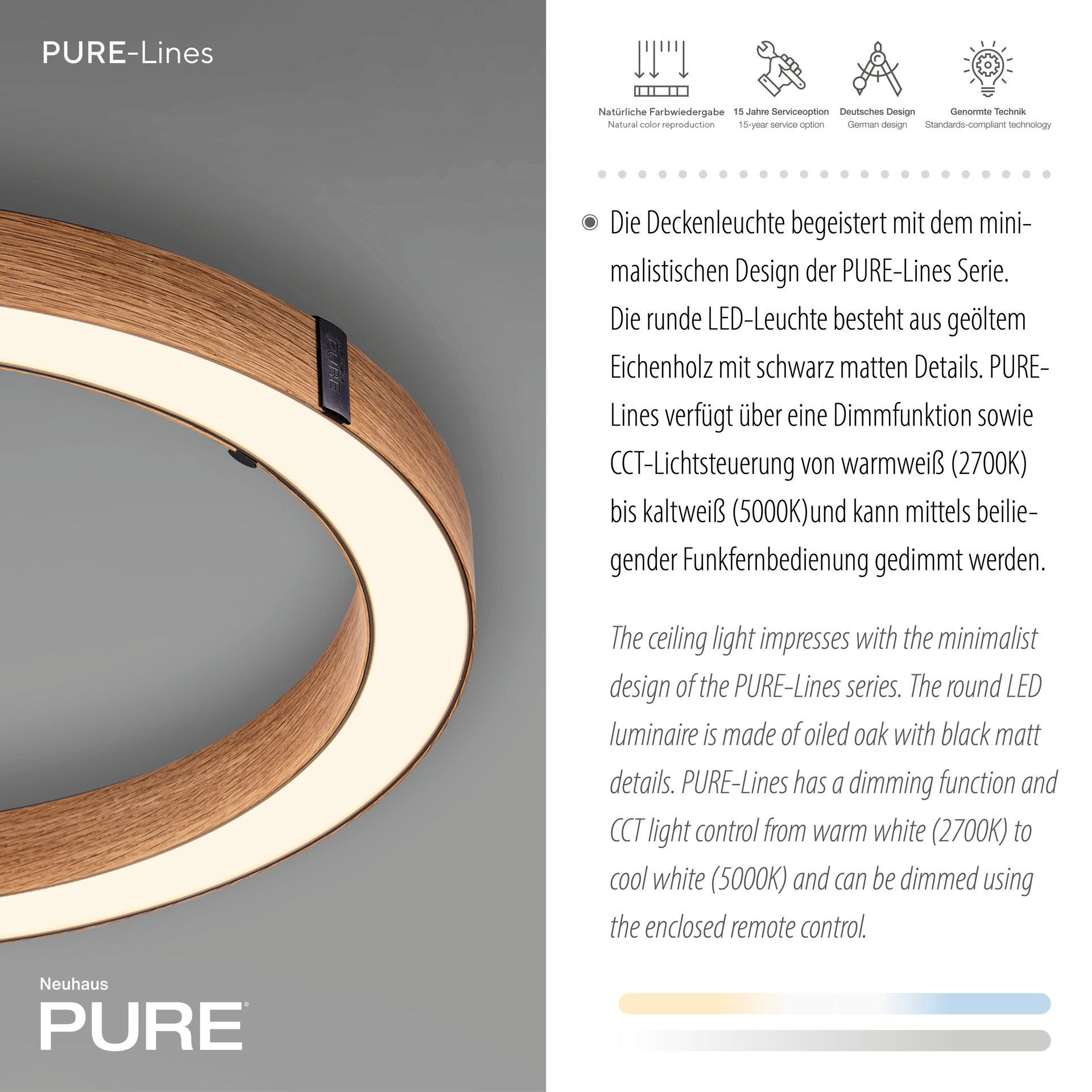 Deckenleuchte "PURE-Lines" detail