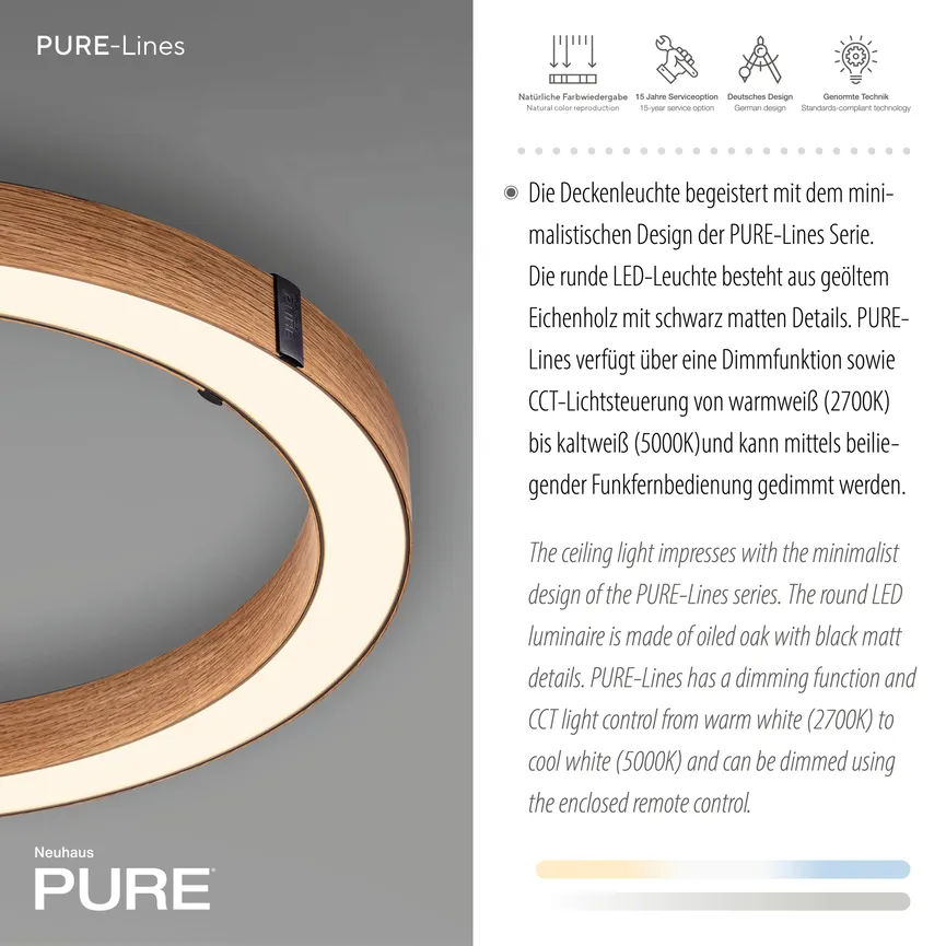 Deckenleuchte "PURE-Lines" detail