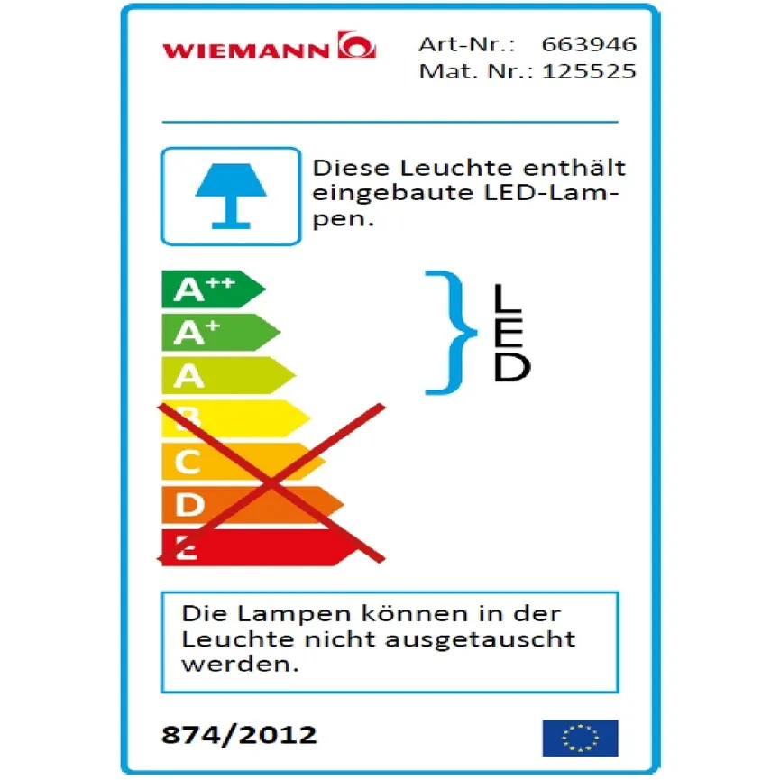 Kranzleiste, mit Beleuchtung energielabel