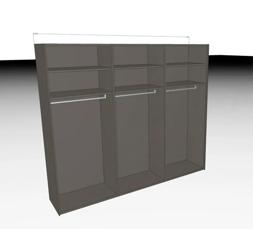 Drehtürenschrank 6-trg. detail