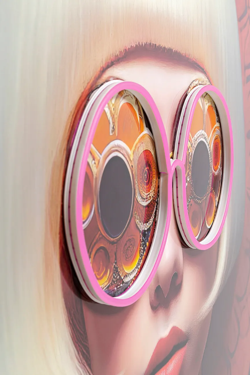 LED-Bild "Fancy Blonde Lady" detail