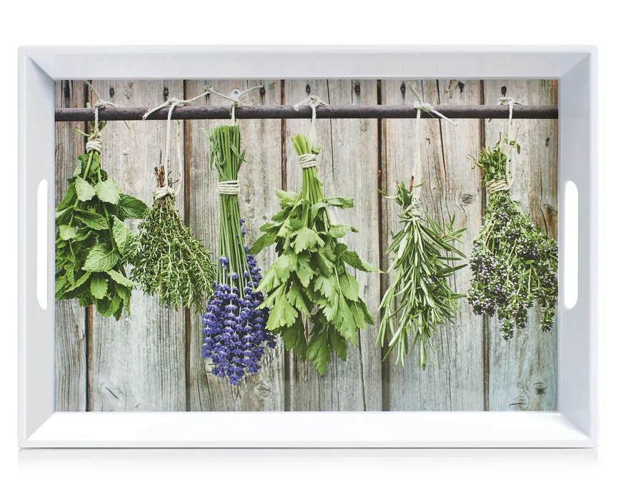 Tablett Kräuter Melamin hauptaufnahme