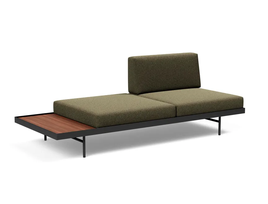 Sofa mit Walnusstisch detail