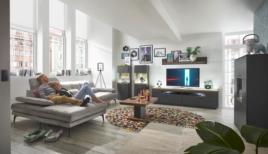 TV-Lowboard mit 4 Schubkästen milieu