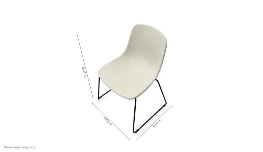 Stuhl Sled fully upholstered detail