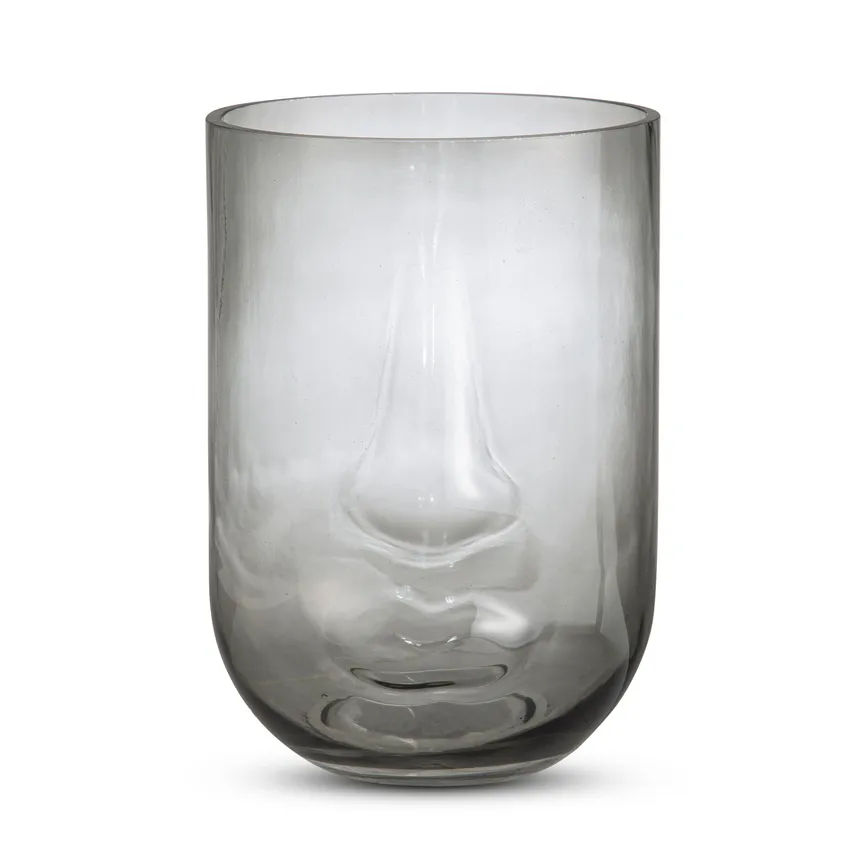 Vase "Gesicht" grau hauptaufnahme