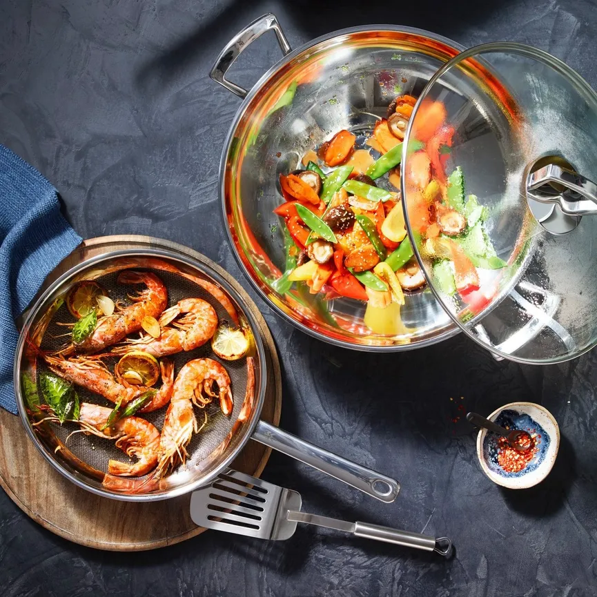 Wok Edelst.36 cm m.GD milieu