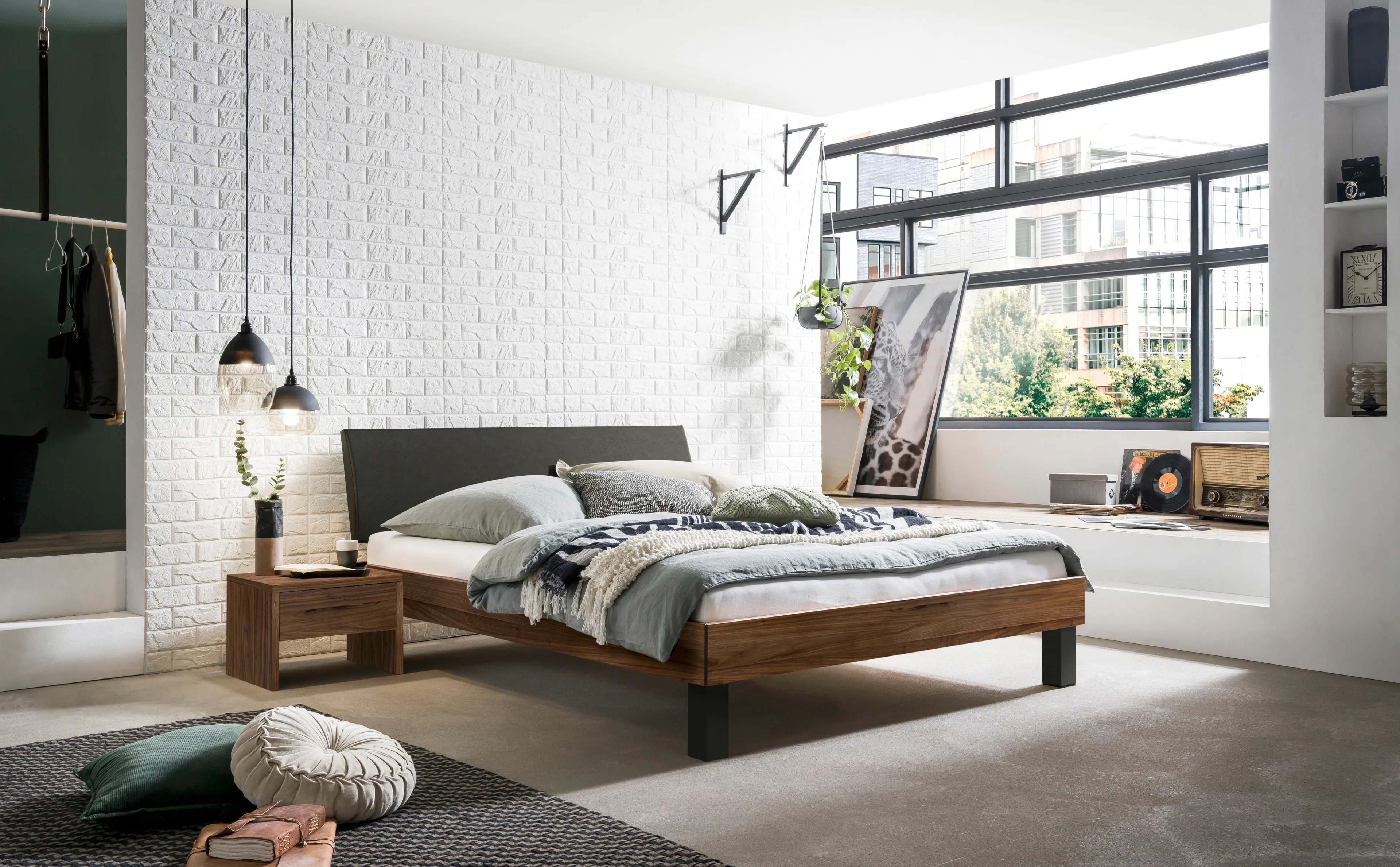 Massivholzbett Sondrio 90 x 200 cm