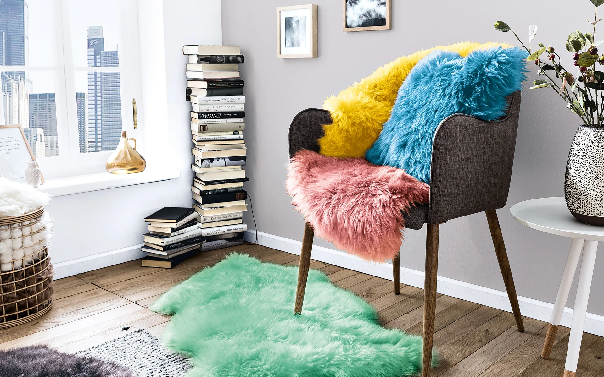 Warm & Comfy Schaffellkissen