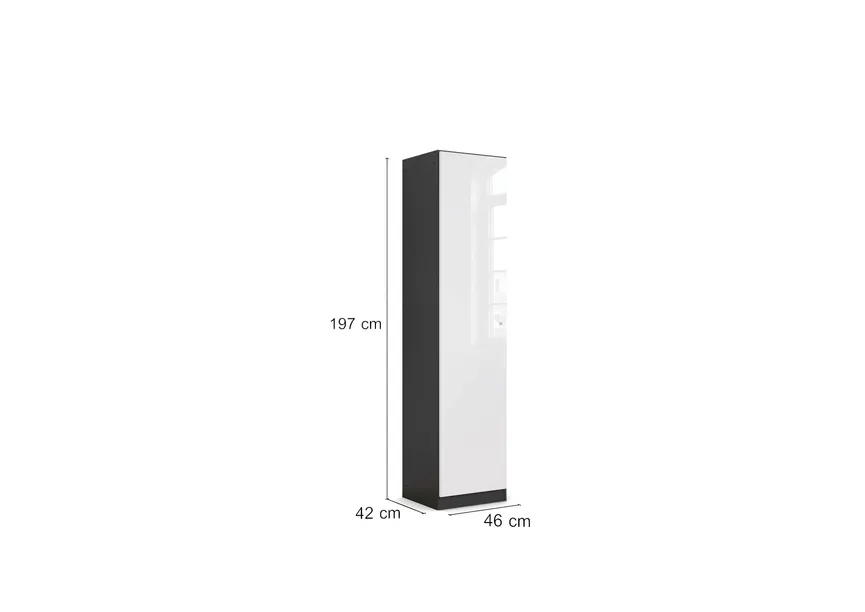 Schrank 1T/H197/Hochglanz detail
