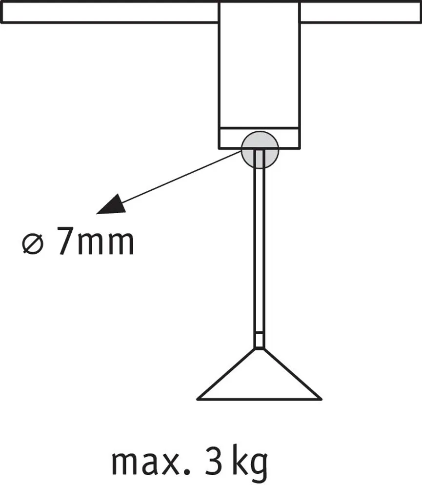 Pendelleuchtenadapter "URail" detail