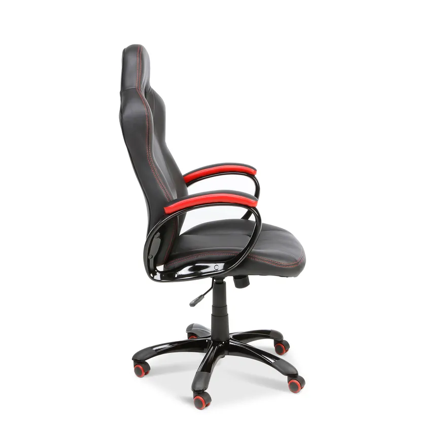 Gamingstuhl schwarz/rot detail