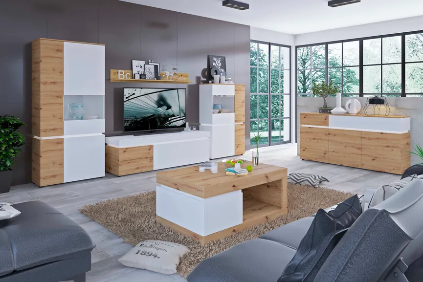 TV-Lowboard mit 1 Klappe milieu