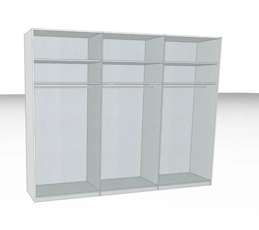 Schwebetürenschrank 3-trg. detail