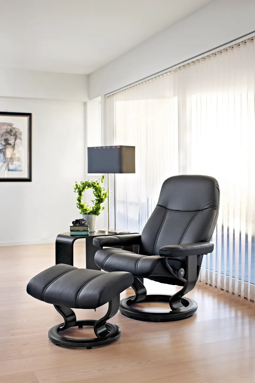 Sessel M + Hocker Classic milieu
