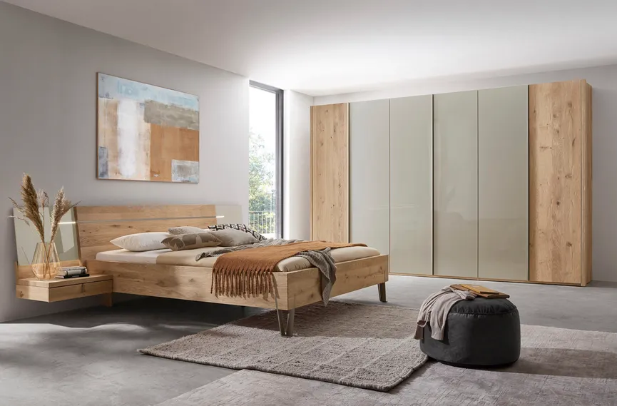 Bett mit Nachttischen milieu