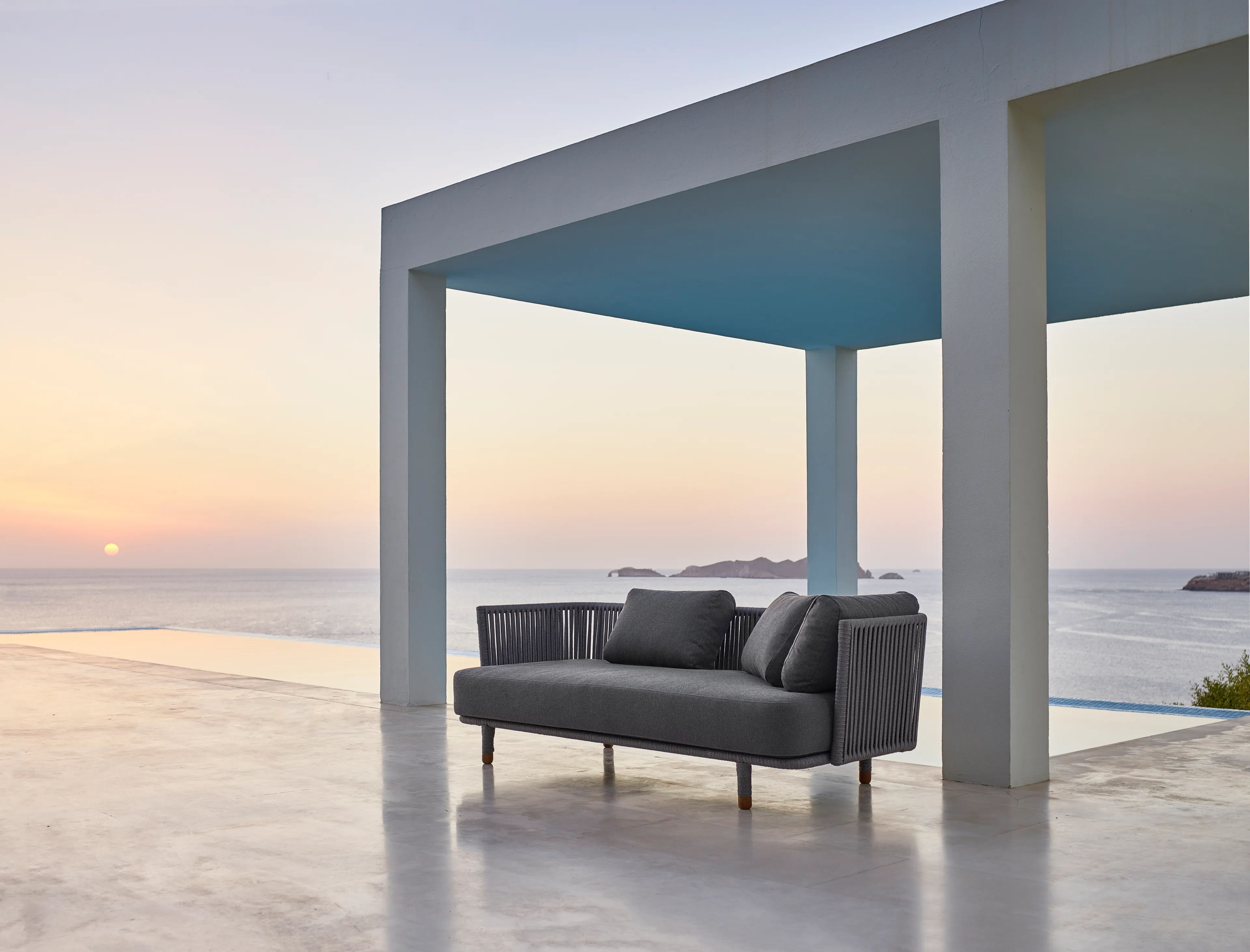 Gartensofa-Modul Moments, Cane-line Rope