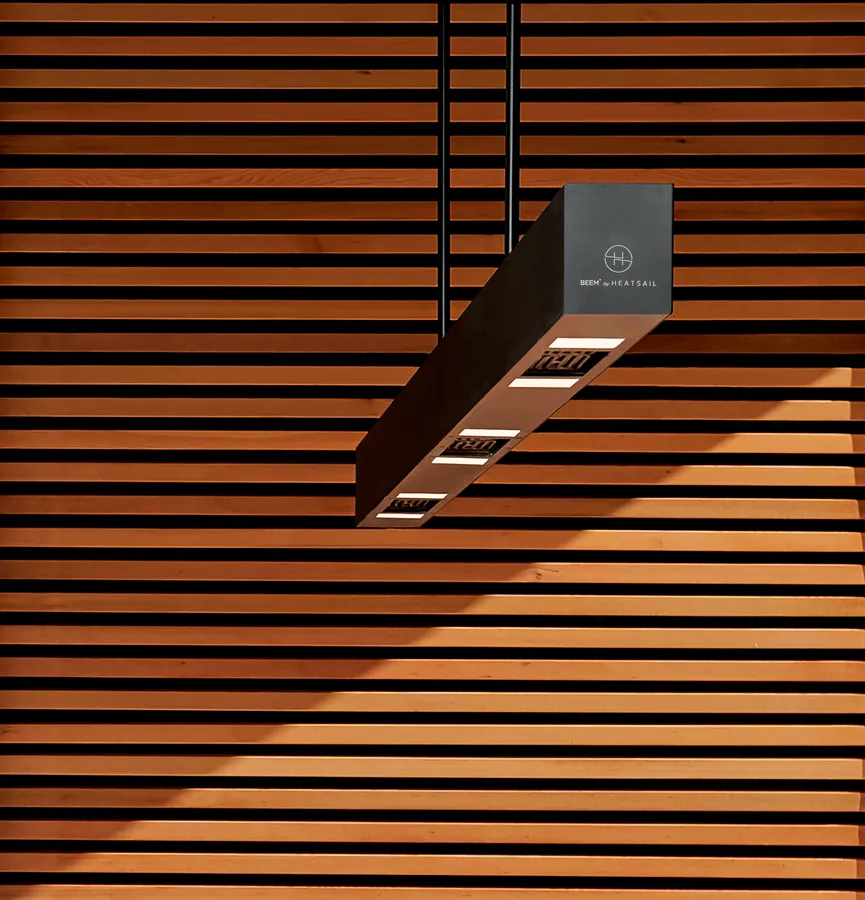 Lampe mit Heizstrahler detail