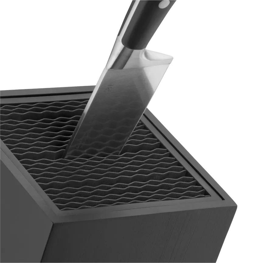 Messerblock unbestückt schwarz detail