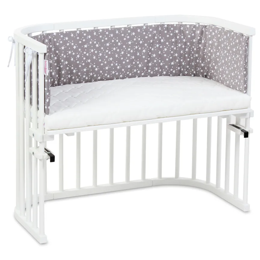 Nestchen taupe Sterne weiß detail