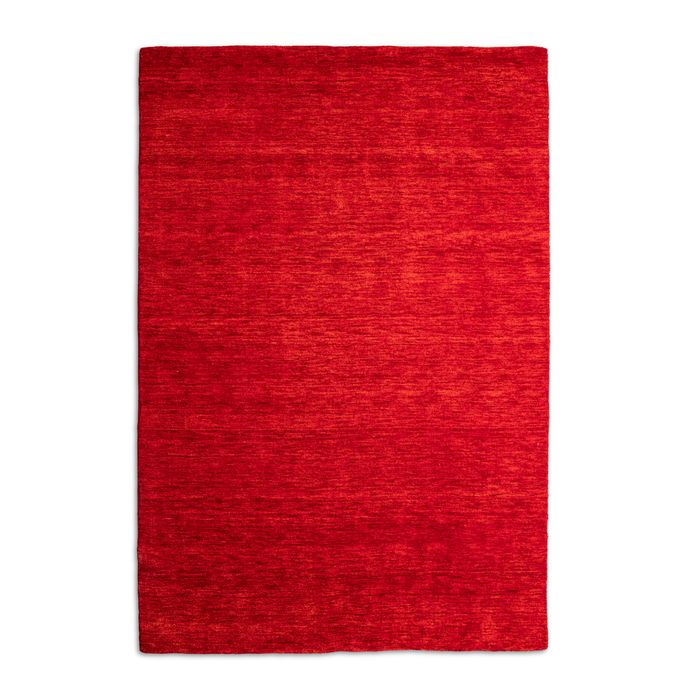 Webteppich Rot Gabbeh Uni 195 x 295 cm