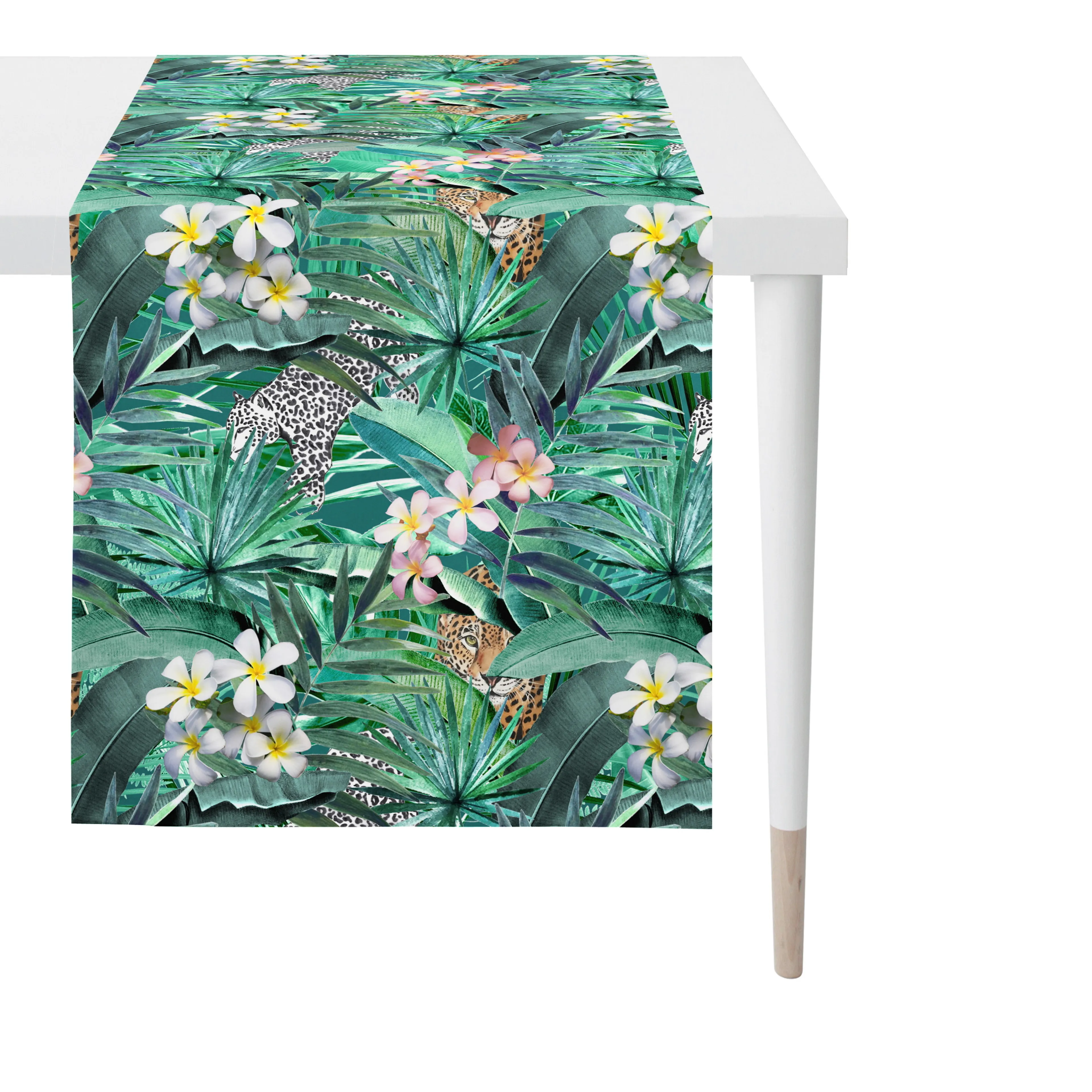 Tischläufer Palmblätter 48 x 140 cm