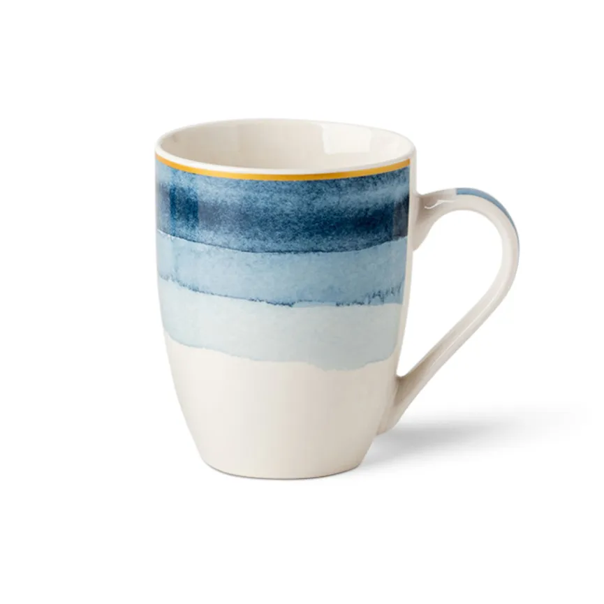 Becher 350 ml weiß-blau hauptaufnahme
